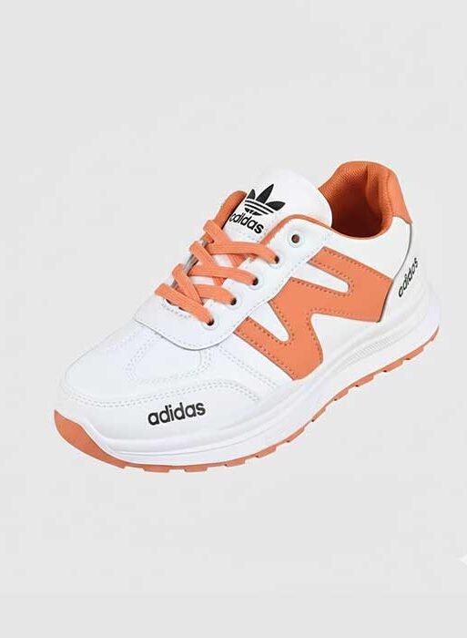 Women sneaker shoes white and orange