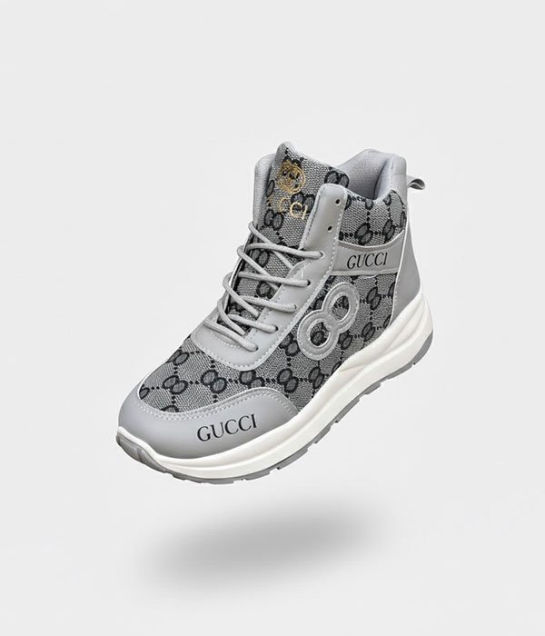 Women sneaker shoes gray and black