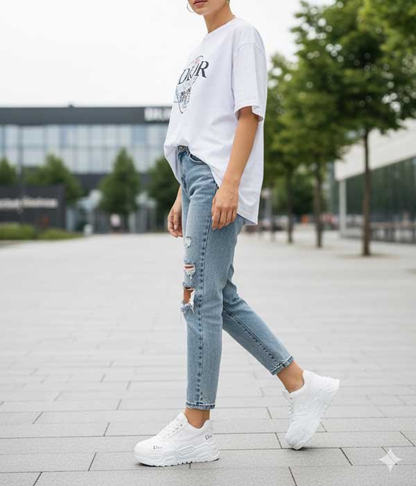Women sneaker shoes white