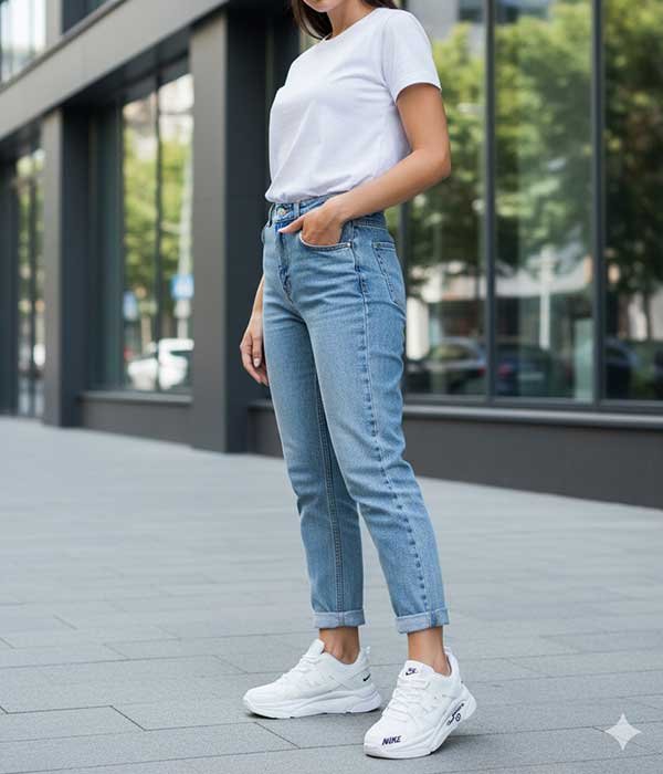 Women sneaker shoes white
