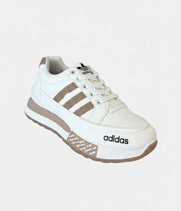 Women sneaker shoes white and brown
