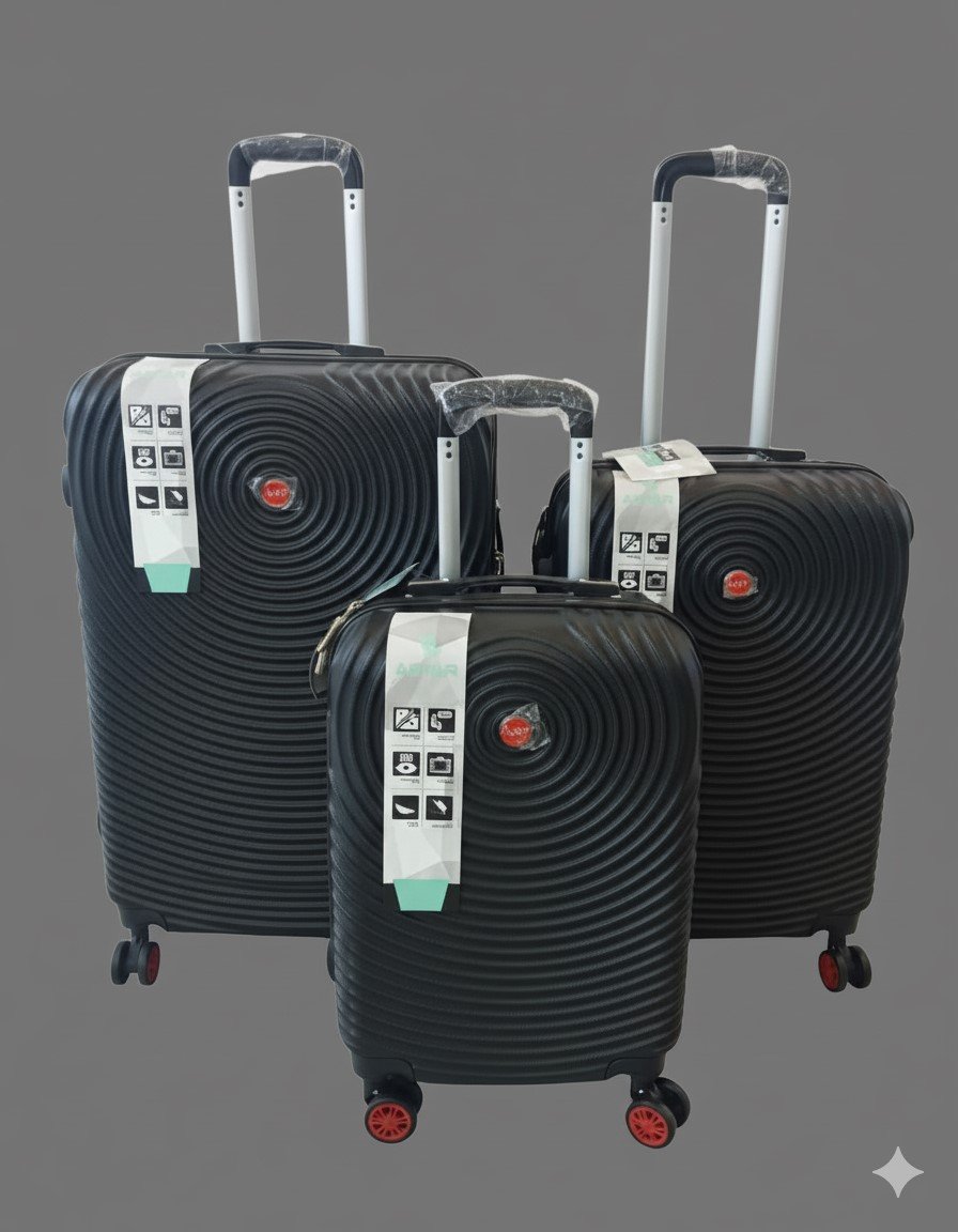 Plastic Silicon suitcase travel bags black