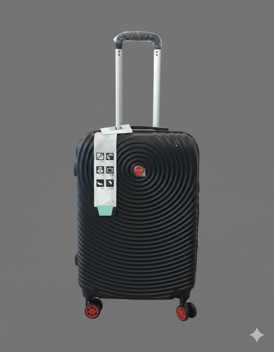 Plastic Silicon suitcase travel bags black