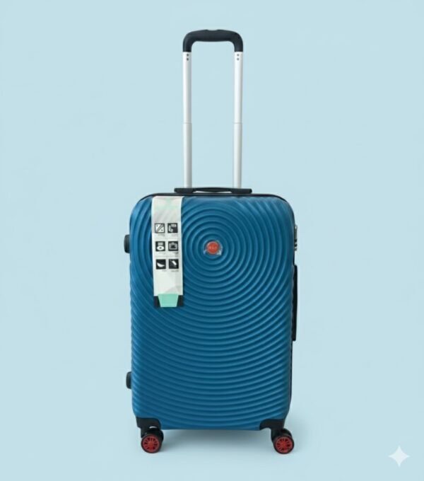 Plastic Silicon suitcase travel blue green - Image 1