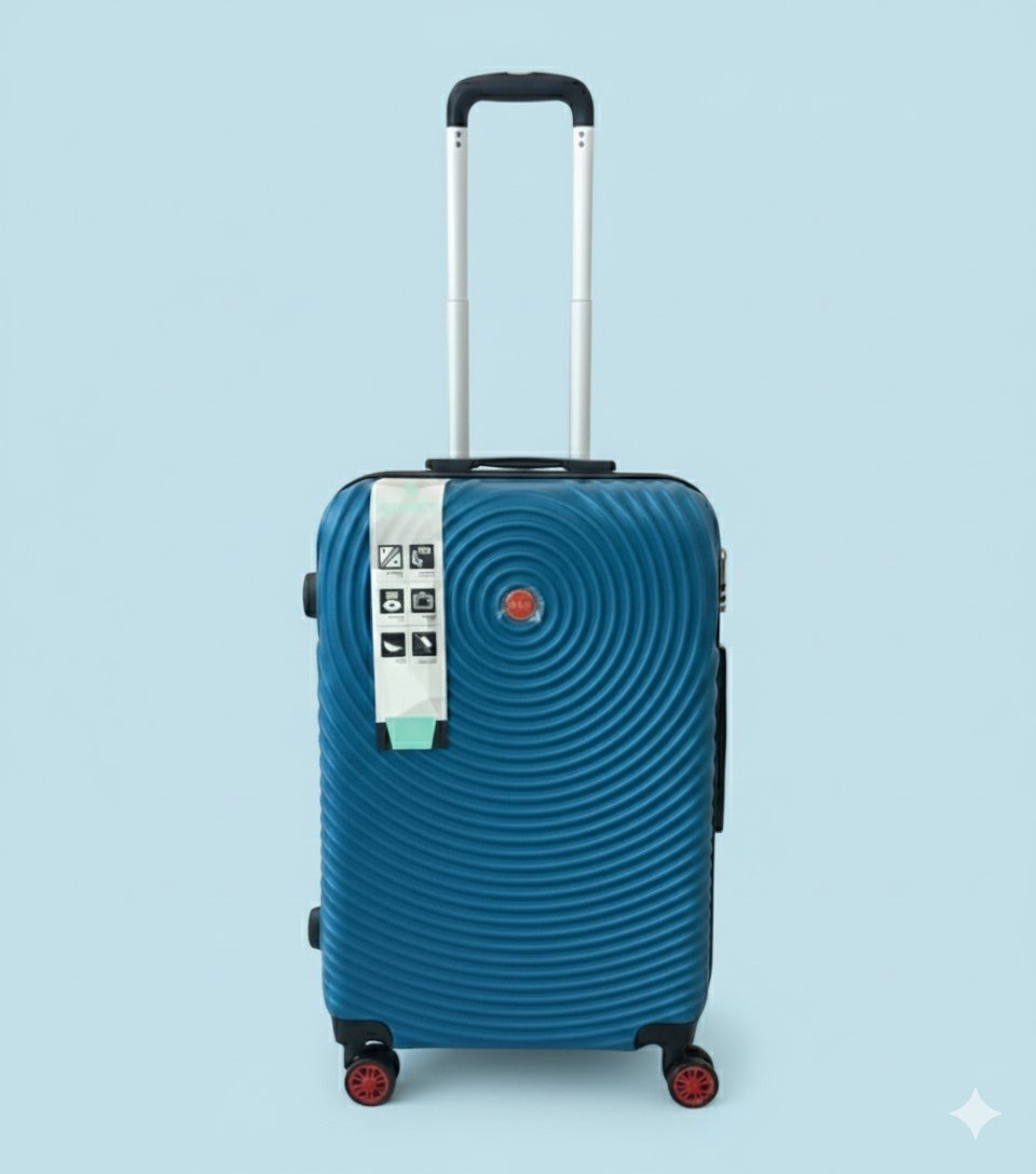 Plastic Silicon suitcase travel blue green