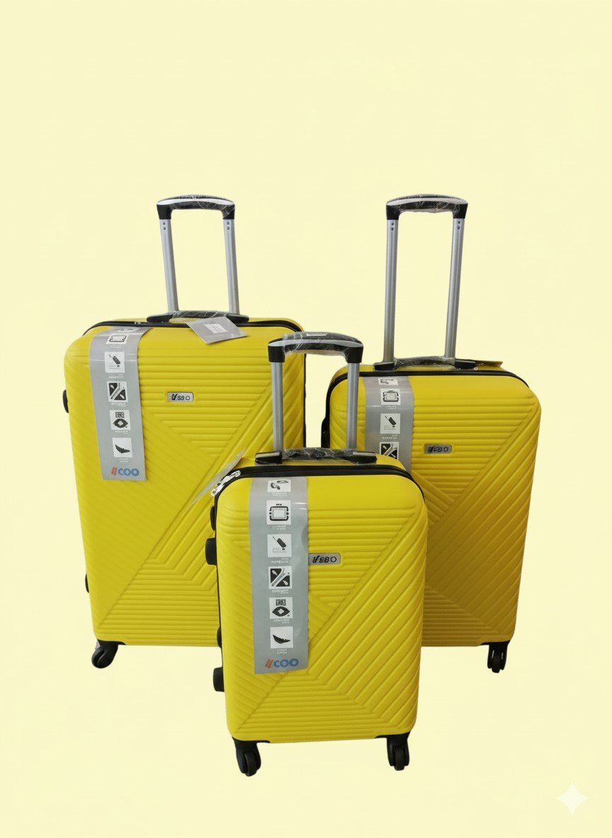 Silicon suitcase travel bags yello
