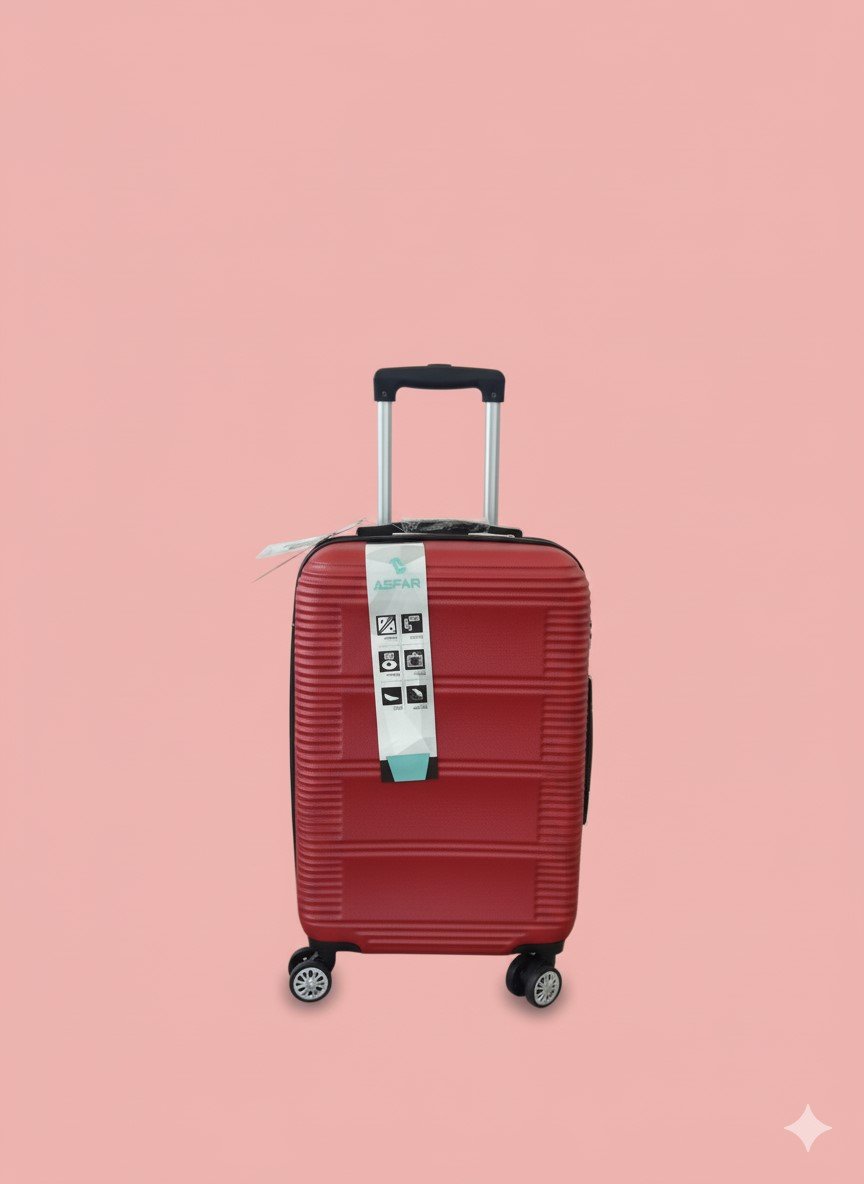 Silicon plastic suitcase travel bags red