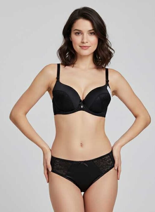 Pack of 6 – Solid Color Cup Lace Bra Panty Set