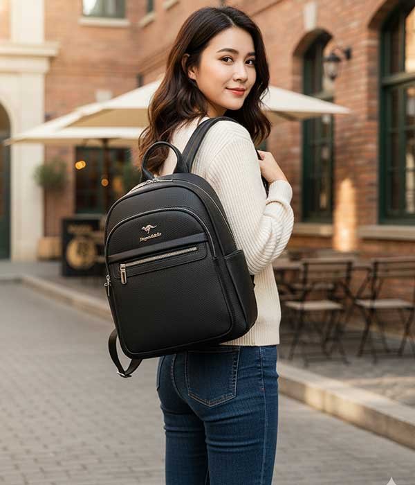High quality Women Backpack Solid Bag