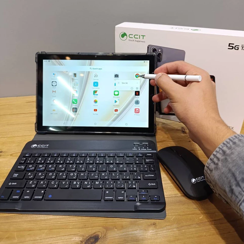 CCIT S16 Max Tablet – 10.1-inch Screen, 8GB RAM, 512GB Storage (With Cover, Keyboard, Mouse, Stylus)
