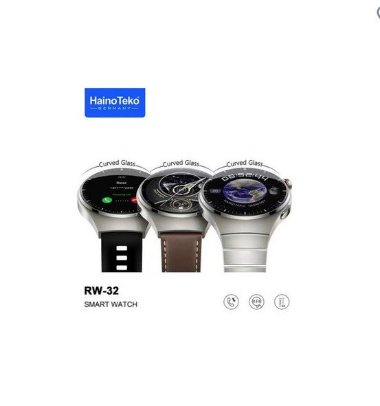 Original Haino Teko Germany Smart Watch 4 pro RW-32 with AMOLED Curved Glass with 3 pairs Strap - Image 2