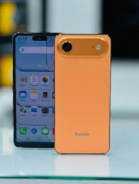هاتف Sumax Air الذكي – شاشة HD+، بطارية 5000 mAh، 24 GB RAM + 1 TB تخزين داخلي، كاميرا مزدوجة، أداء عالي (اللون البرتقالي).